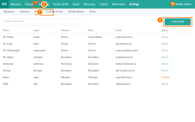 staff management screenshot 1 of 7